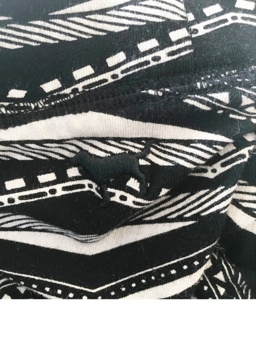 PINK Victoria's Secret VS Small Black White Geometric Cotton Dog Leggings - Picture 4 of 11